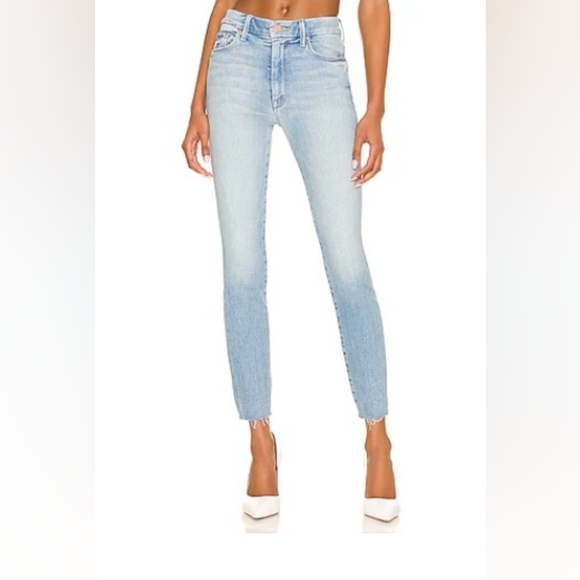 Mother High Waisted Looker Ankle Fray Jeans - Picture 1 of 6